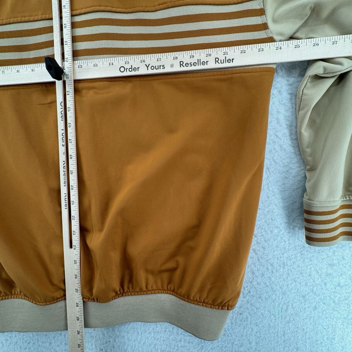 VINTAGE Retro Fox Track Jacket Mens Large Warm Up Brown Tan VINTAGE Retro Fox Track Jacket Mens Large Warm Up Brown Tan