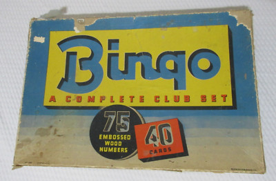 Vintage Bingo Complete Club Set Whitman Complete in Box Board Game