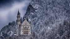 Landscape nature winter snow architecture castle tower Custom Gaming Mat Desk