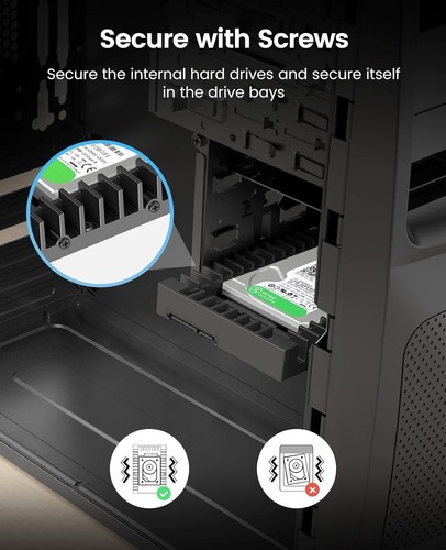 2Pack ORICO 2.5 SSD to 3.5 HDD Adapter Mounting Bracket for 7/9.5/12.5mm HDD/SSD - Picture 5 of 6