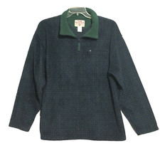 Vintage Wrangler Rugged Wear 1/4 Zip Fleece Blue  Green Relaxed Fits L or XL