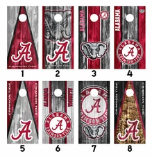 Alabama Crimson Tide Cornhole Wrap Skin Decal Vinyl Sticker MANY DESIGNS SK121