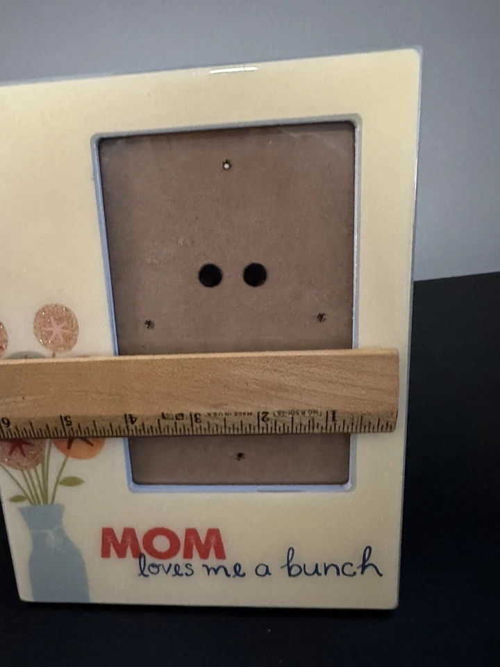 Marco de fotos mamá me ama un ramo 4x6 foto madre niño memoria especial flor Foto 2 de 4