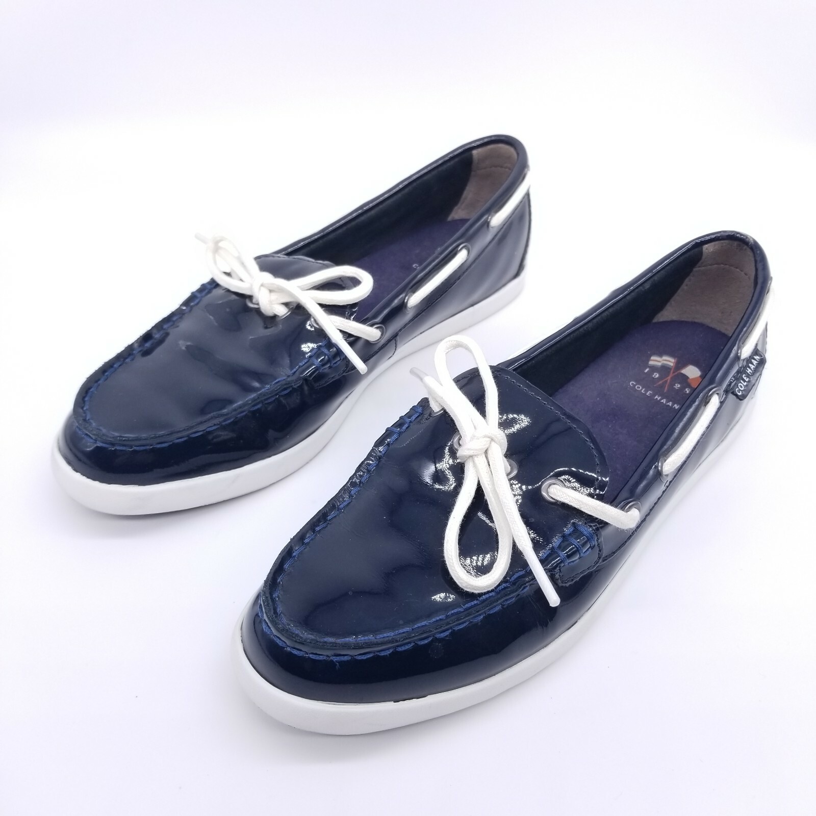 Blue Boat Shoes Patent Leather 