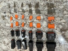 Black OEM Solid pin Deutsch DTM 2 3 4 6 8 12 Pin Connector Kit 18-24 AWG