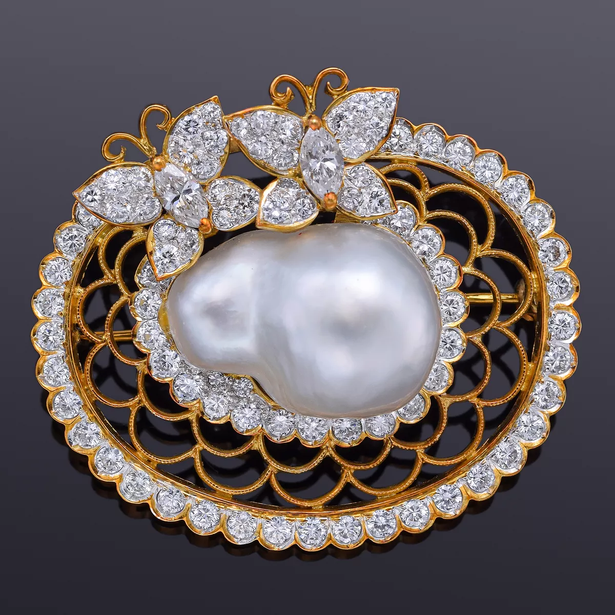 Real sale diamond brooch