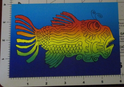 JERRY GARCIA grateful dead Handbill POSTCARD poster rainbow fish J