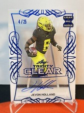 2021 Leaf Trinity Clear Platinum Foil /25 Jevon Holland #CA-JH2 SP Auto RC Miami