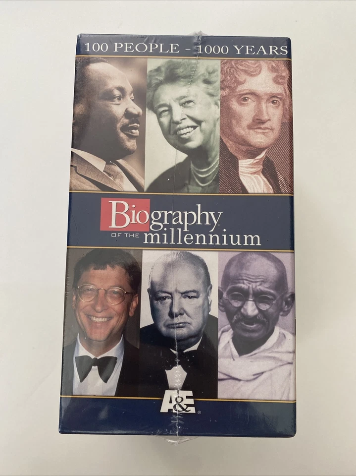 A&E биография тысячелетия, 100 человек 100 лет, 4 кассеты VHS набор - новый - Изображение 3 из 4