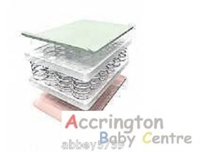 FULLY SPRUNG COTS MATTRESS FOR MAMAS & PAPAS COT SIZE 300 / BREATHABLE