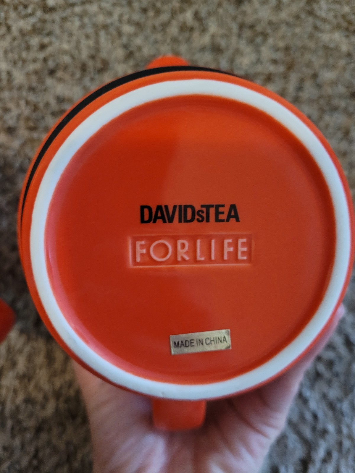 TEAVANA For Life Tea Stackable Pot Cup Mug Infuser orange/Red Tea For