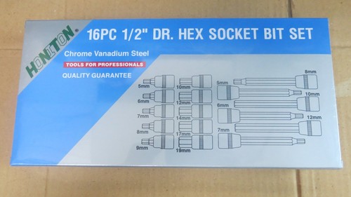 TRAX ARX-400016HEX 16pc 1/2" Drive In-Hex Socket Bit Set - Picture 4 of 4