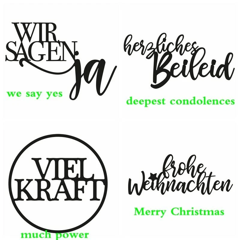 Sentiment Word Metal Cutting Dies DIY Scrapbooking Papierkarten Basteln - Bild 3 von 4
