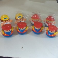 Playskool Weeble Wobbles People Lot Of 8, 5 Pre-owned, 3 New Sealed 1987