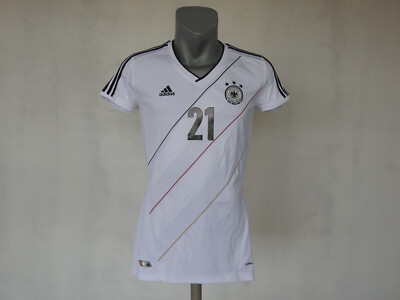 Germany WOMENS EURO 2012 Home Jersey #21 Reus Adidas White Shirt