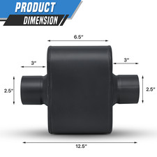 Epa 2x2.5center Inletoutlet Race Performance Chambered Exhaust Muffler Tip 2