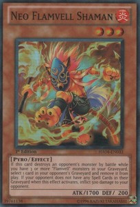 Neo Flamvell Shaman - HA04-EN033 - Super Rare - 1st Edition x3 - Near Mint