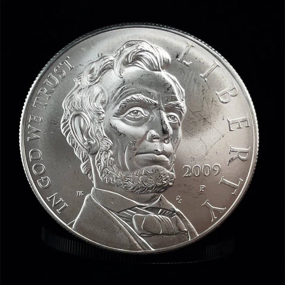 2009-P Abraham Lincoln Bicentennial  Silver Dollar  Commemorative  BU/UNC - Image 3 of 4