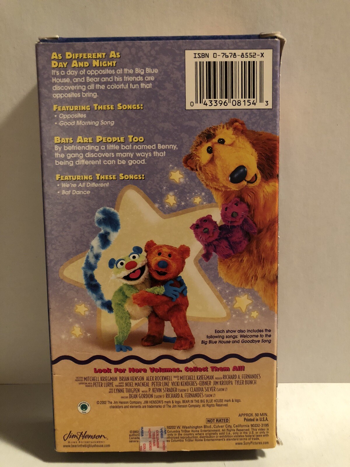 Jim Henson's Bear in the Big Blue House Everybody's Special (VHS, 2002