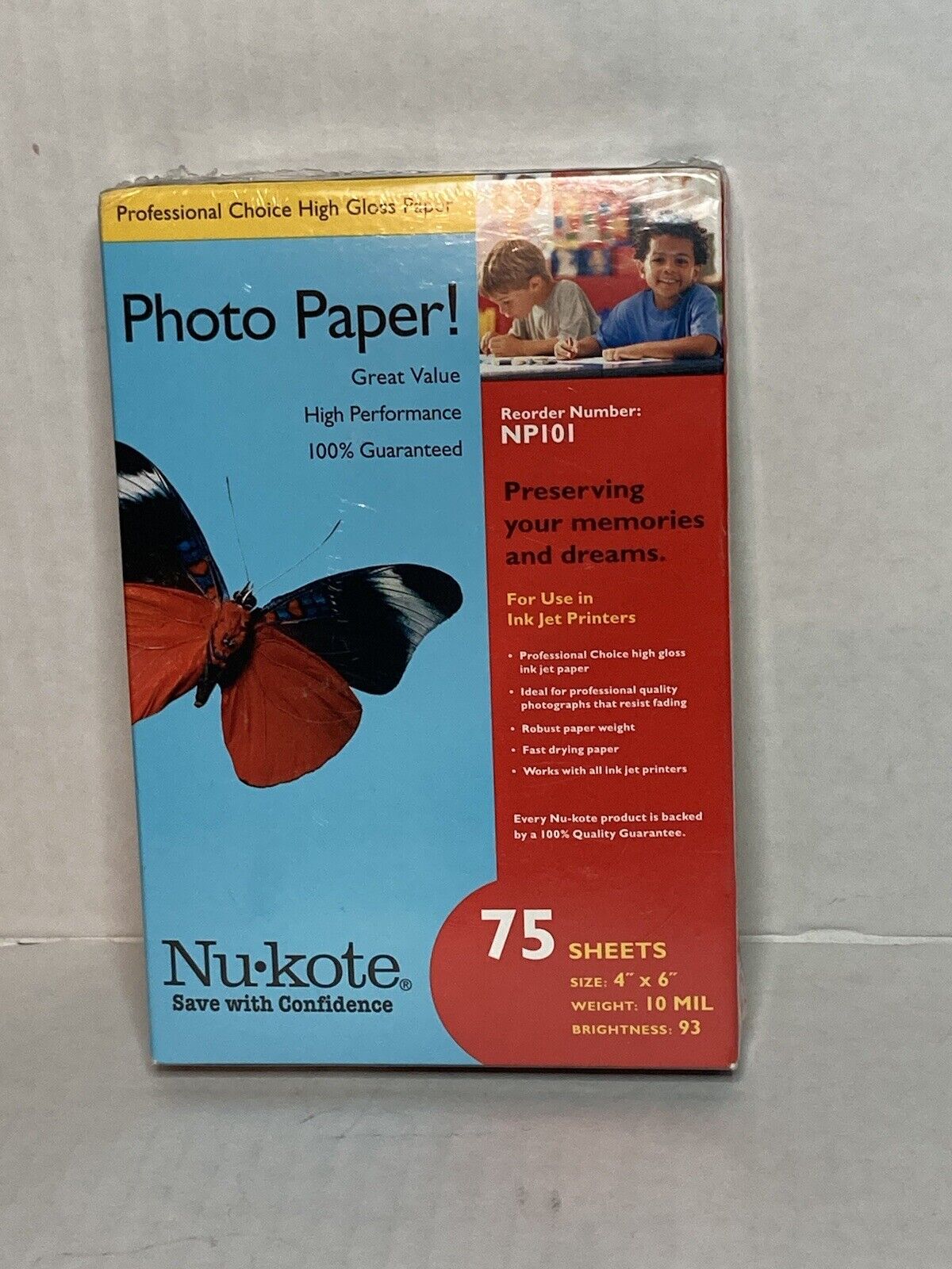 Pack of Nukote 4x6 10 Mil 75 Sheets High gloss Photo Paper new