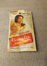 Vintage Gayla Nylon Hair Net French Style Lgt. Brown Regular Size No.622