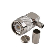 TNC Plug Male Right Angle Crimp for LMR195 RG58 RG400 RG142 cable RF connector