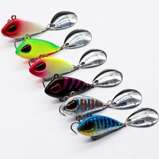 6PCS Metal Mini VIB With Spoon Fishing Lure Vibration Spinner Sinking Bass Bait