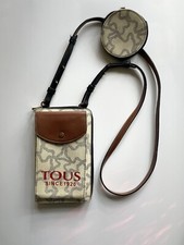 Tous Beige Kaos Icon Hanging Phone Pouch W/wallet - Crossbody Strap