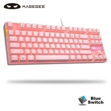 Pink USB Keyboard and Mouse Combo MK-Star Standard Mechanical Wired KB Mouse PC