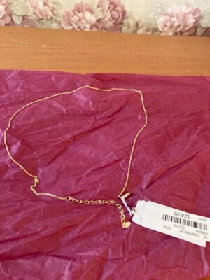 Gelbgold über Sterling Silber Kette Halskette / Neu mit Etikett