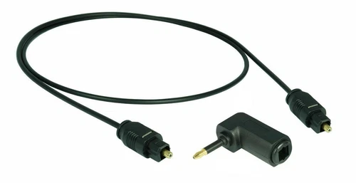 1,5m Optisches Toslink Digital Audio Kabel SPDIF + 3,5mm Klinken-Winkeladapter