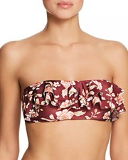 MINKPINK Bandeau Bikini Swim Top Rhapsody Floral Multicolor Size Small 49 - NWT