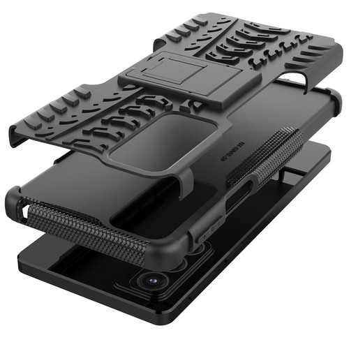 For Moto Edge 20, 2-Layer Shockproof Rugged Hybrid Hard Kick Stand Case + glass - Zdjęcie 17 z 52
