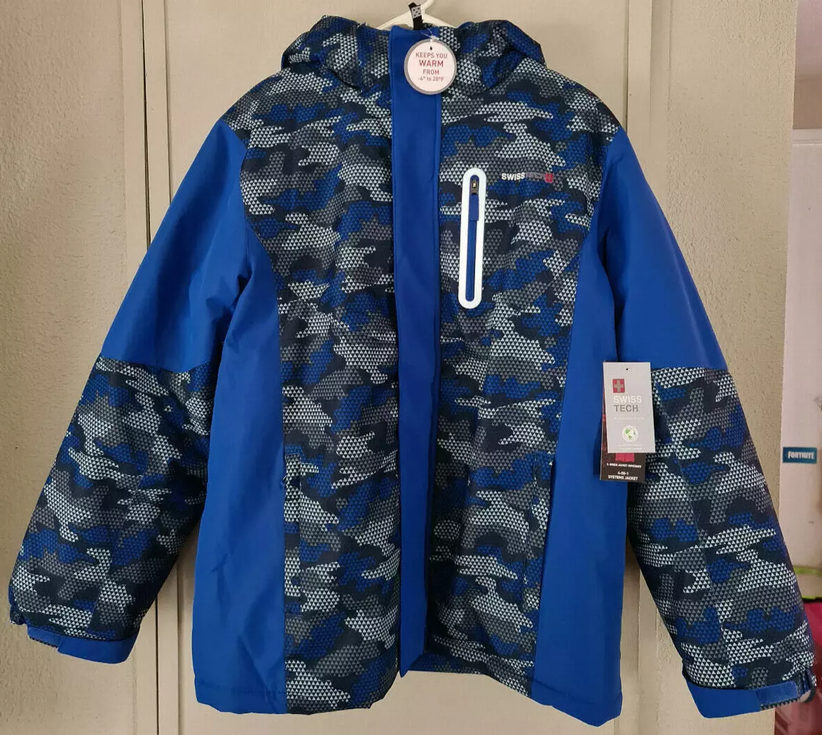 Swiss Tech Boys 4 in 1 Systems Winter Jacket Blue Color Size XXL