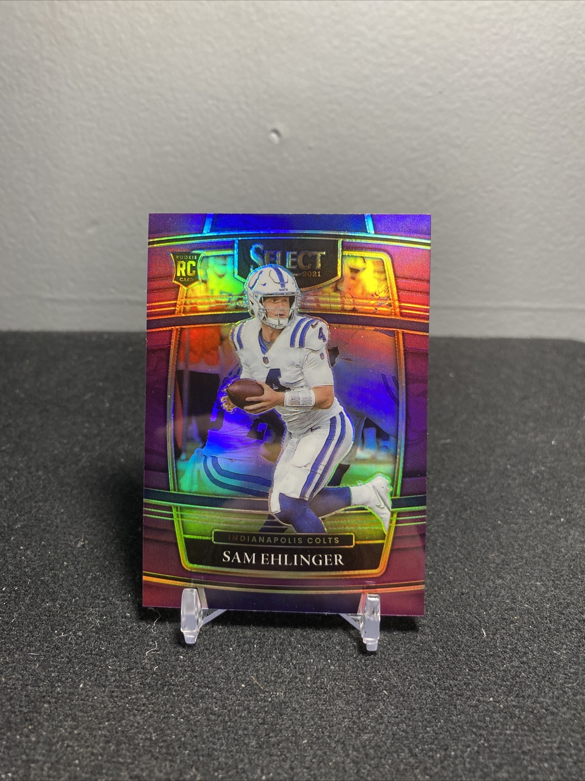 2021 Select Sam Ehlinger Concourse Purple Prizm Rookie Card RC #30/75 Colts
