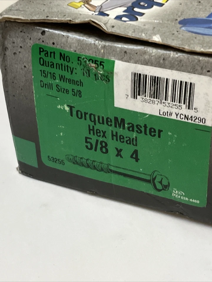 Masonry Screw, 5/8x4 Hex Head Box Of 10 - Image 2 of 2