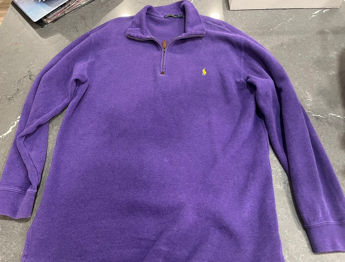 Polo Ralph Lauren Mens's LT/GL Quarter 3/4 Zip Purple Pony Golf | eBay