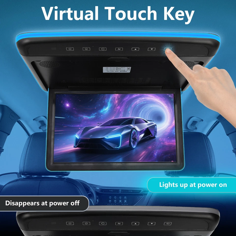 11.6inch Car Flip Down Monitor Overhead Digital Car Roof Mount Monitor MP5 USB - Image 2 of 4