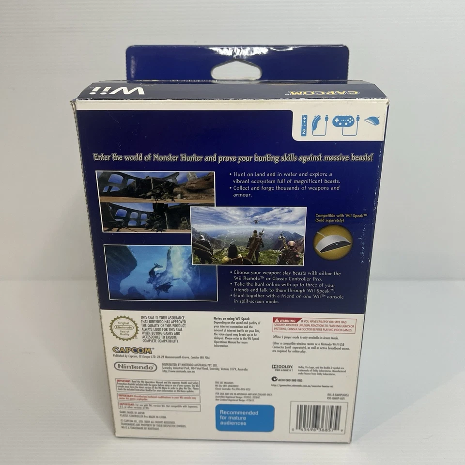 RARE Monster Hunter Tri 3: Classic Controller Pro Pack - Nintendo Wii - Capcom - Image 4 of 4