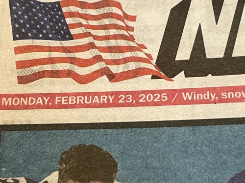 MISPRINT New York Post  Red White Gold USA Hockey DATE Feb 23 2026 2025 Olympic
