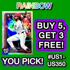 2025 Topps UPDATE Series RAINBOW/HOLO Parallels!  YOU COMPLETE YOUR SET U-PICK !
