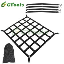 For Pickup Trucks 42" x 50" Heavy Duty Cargo Net 1100lb Cam Buckles S-Hooks