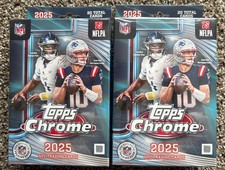 2025 NFL Topps Chrome Football Hanger Box Lot Of Two (2)