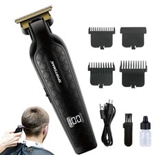 Cordless Beard Trimmer for Men Adjustable Hair Mustache Trimmer with LED Display