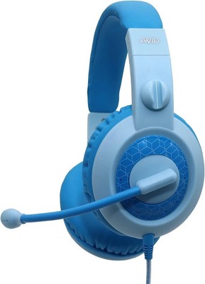 AVID AE-25 Early Learner Headset Safe Volume SideKick Mic 3.5mm TRRS Blue