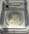 1879-CC Carson City Morgan U.S. silver dollar. ICG VF30 details, cleaned. #103