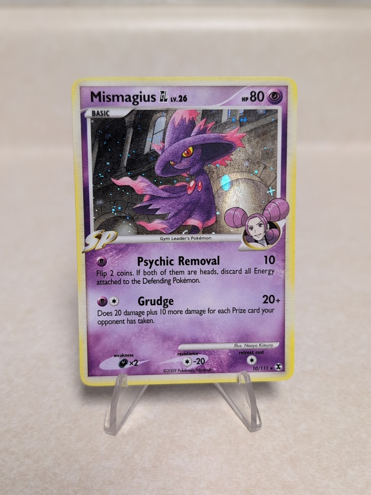 Pokemon TCG Mismagius GL Rising Rivals Holo Rare 10/111 LP 2009 Vintage