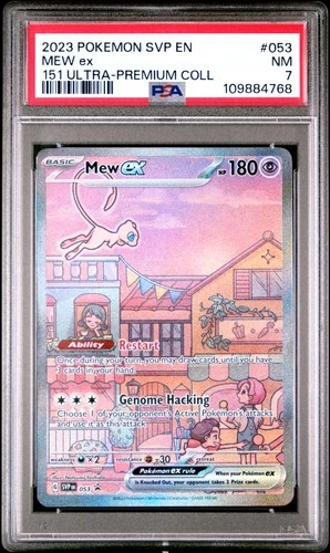 2023 POKEMON SVP EN-SV BLACK STAR PROMO 151 ULTRA-PREM COLL #053 MEW EX PSA 7