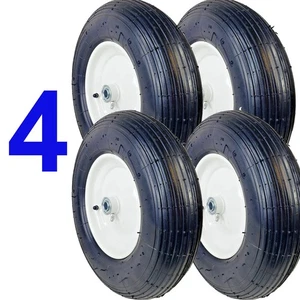 4.80/4.00-8 Chariot de triage de brouette Assemblage de roue de pneus 5/8" ID 480/400-8 FOUR
