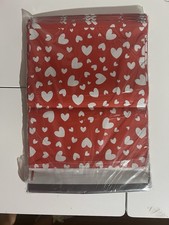 100 10x13 Red/White Hearts Designer Poly Mailers Envelopes Boutique Custom Bags